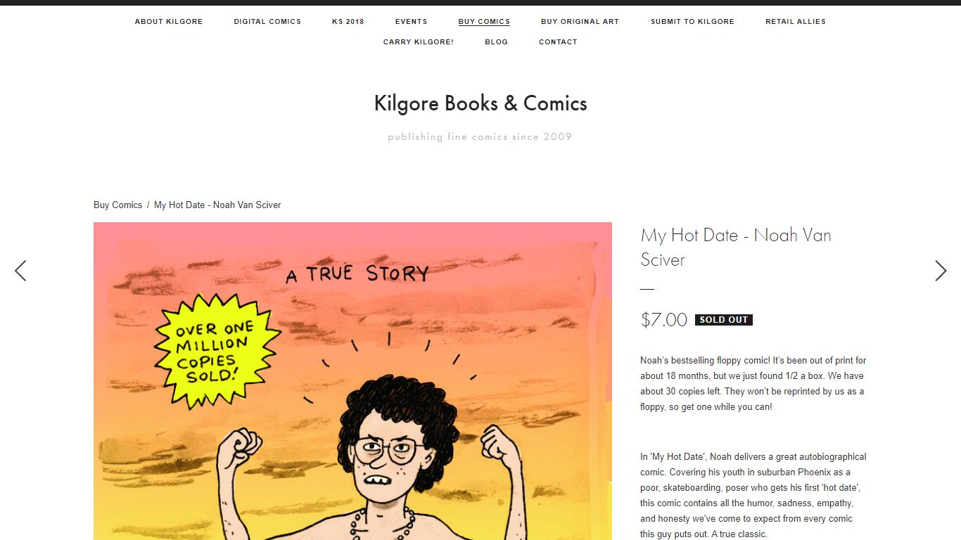 My Hot Date - Noah Van Sciver — Kilgore Books & Comics